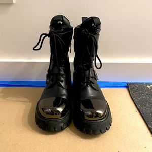 Koi footwear chunky black combat boot